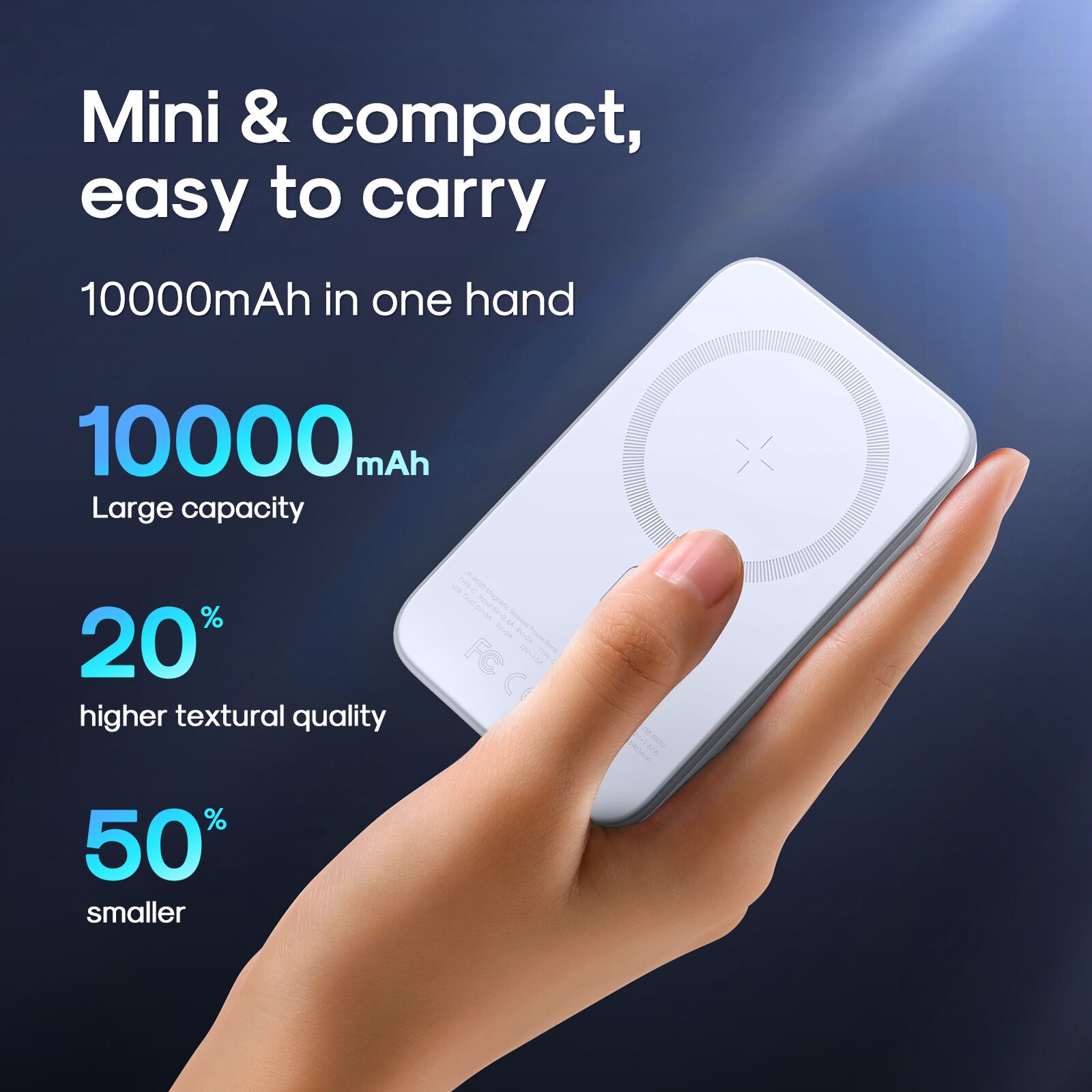 - Joyroom Magsafe Wireless Magnetic Power Bank 10000 MAH (JR-W020) Joyroom Magsafe Wireless Magnetic Power Bank 10000 MAH (JR-W020) - Image 2