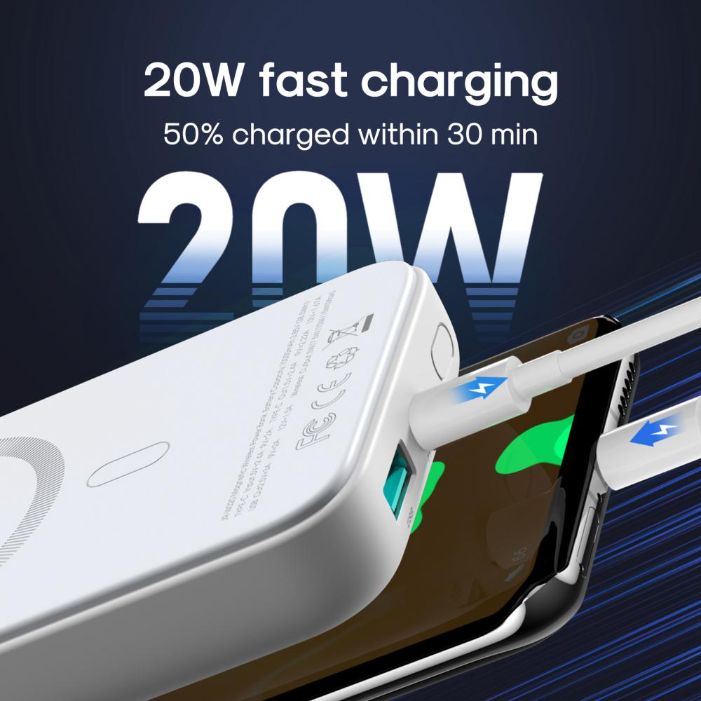 - Joyroom Magsafe Wireless Magnetic Power Bank 10000 MAH (JR-W020) Joyroom Magsafe Wireless Magnetic Power Bank 10000 MAH (JR-W020) - Image 3