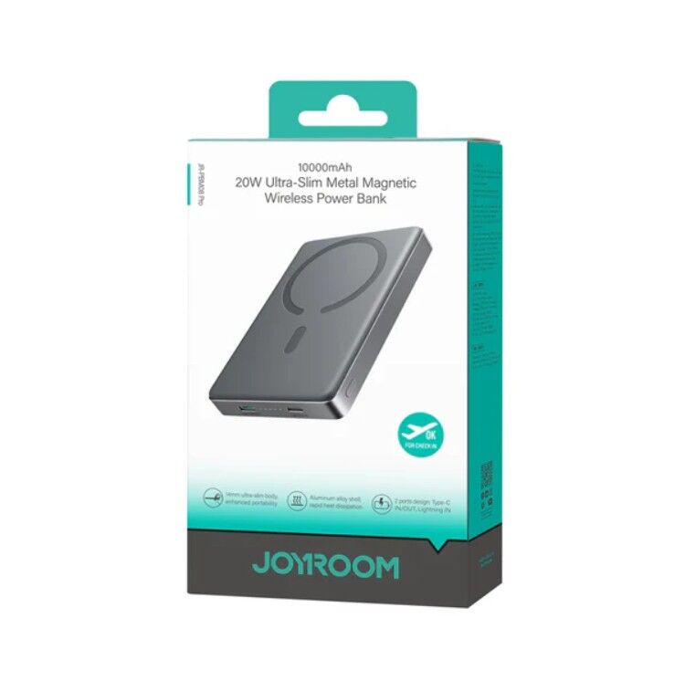 - Joyroom Magsafe Wireless Magnetic Power Bank 10000 MAH (JR-W020) Joyroom Magsafe Wireless Magnetic Power Bank JR-W020 10000mAh with 15W Wireless Charging
