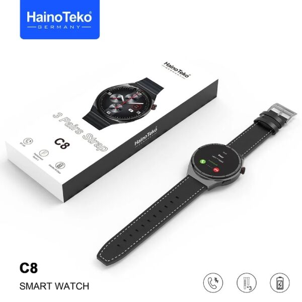 - Haino Teko C8 Smart Watch | Round Dial | BT Calling Haino Teko C8 Smart Watch | Round Dial | BT Calling - Image 1