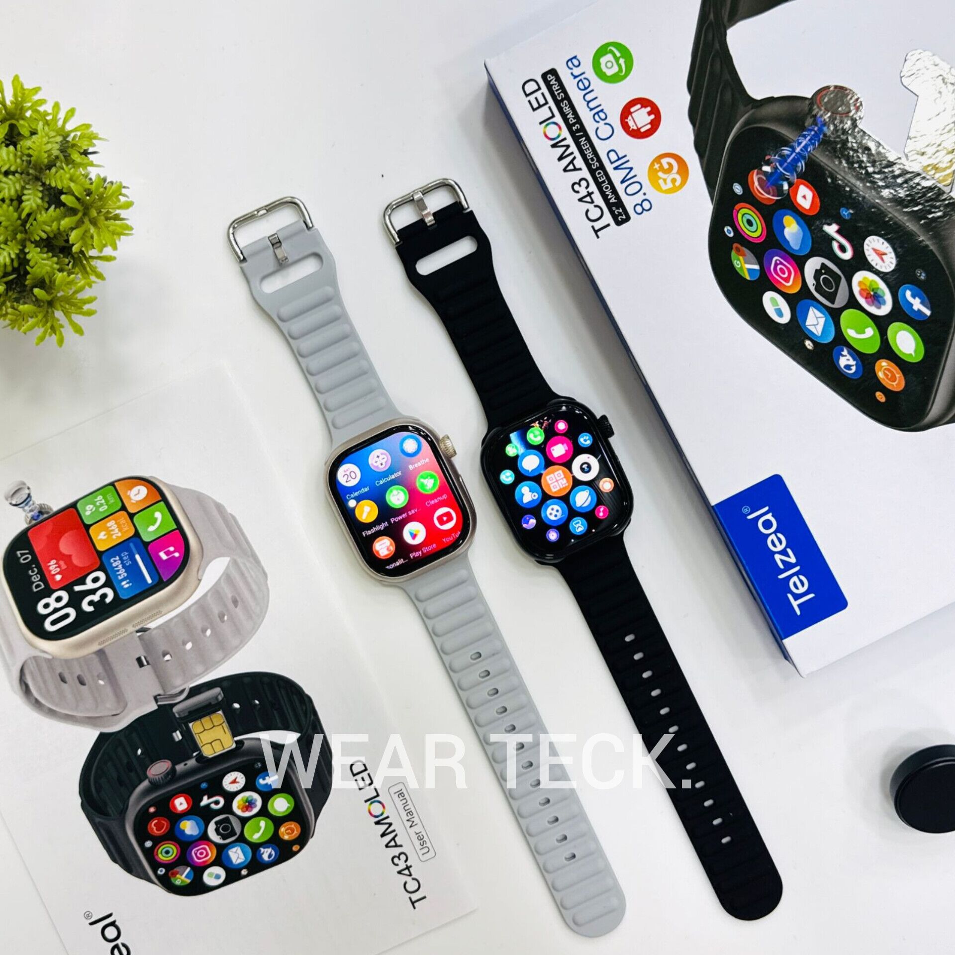 - Telzeal TC43 5G Android Sim Watch | 6/64 GB | 360 Rotating Camera | Amoled Display Telzeal TC43 5G Android Sim Watch | 6/64 GB | 360 Rotating Camera | Amoled Display - Image 4