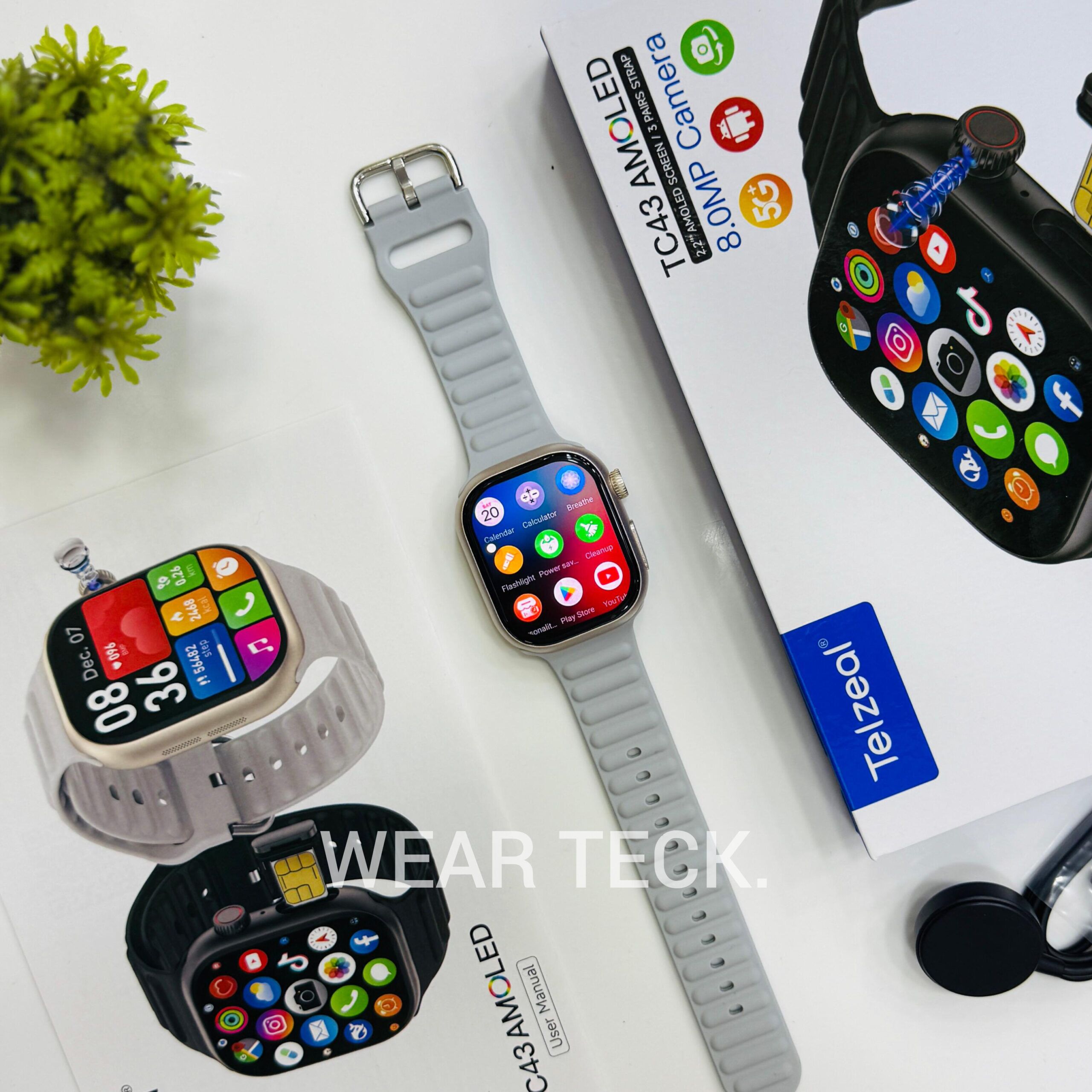 - Telzeal TC43 5G Android Sim Watch | 6/64 GB | 360 Rotating Camera | Amoled Display Telzeal TC43 5G Android Sim Watch | 6/64 GB | 360 Rotating Camera | Amoled Display - Image 6
