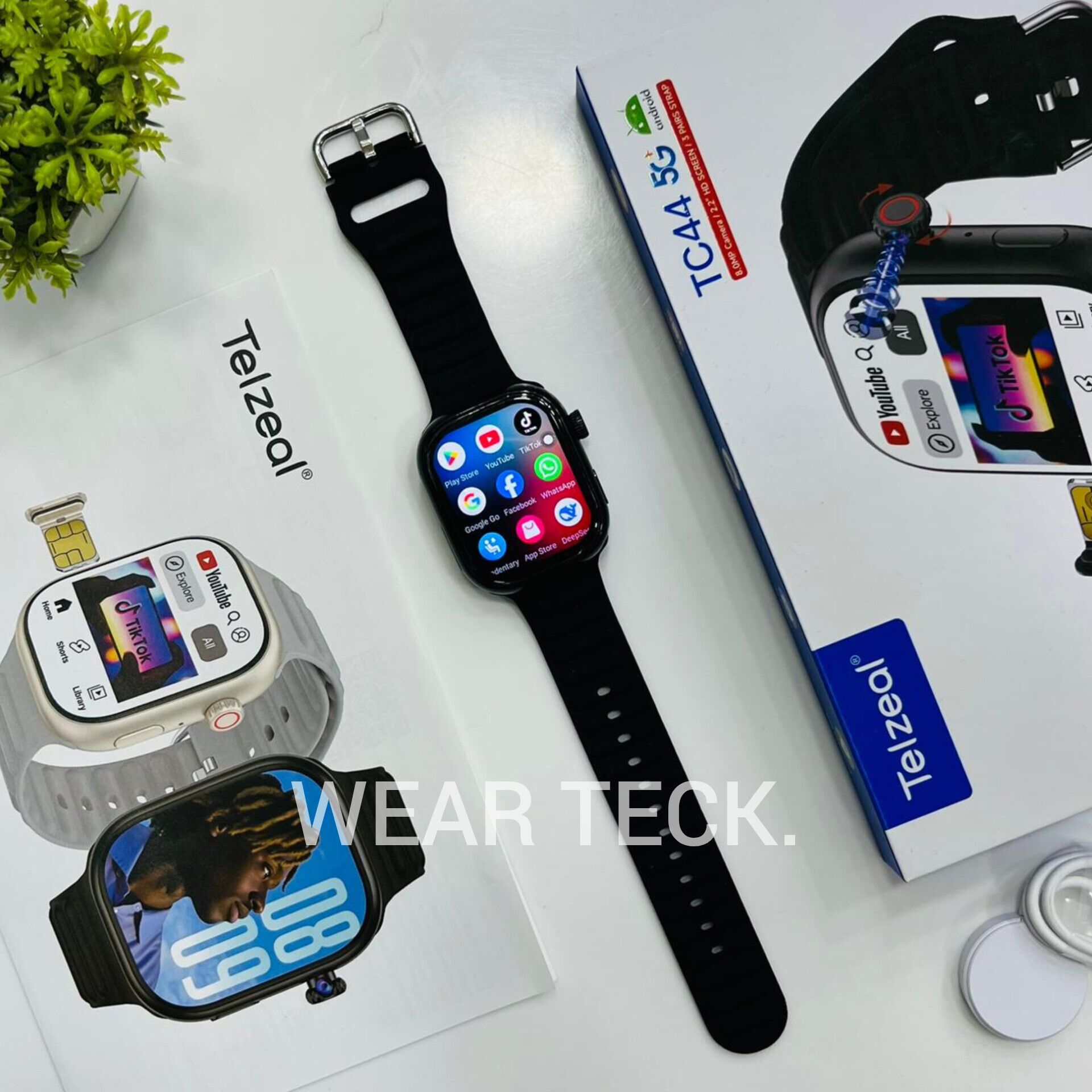 - Telzeal TC44 5G Android Sim Watch | 6/64 GB | 360 Rotating Camera | Amoled Display Telzeal TC44 5G Android Sim Watch | 6/64 GB | 360 Rotating Camera | Amoled Display - Image 8