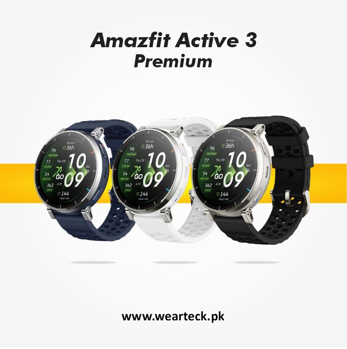 - Amazfit Active 3 Smart Watch | Premium Variant Amazfit Active 3 Smart Watch Premium Variant with AMOLED Display and Sapphire Glass