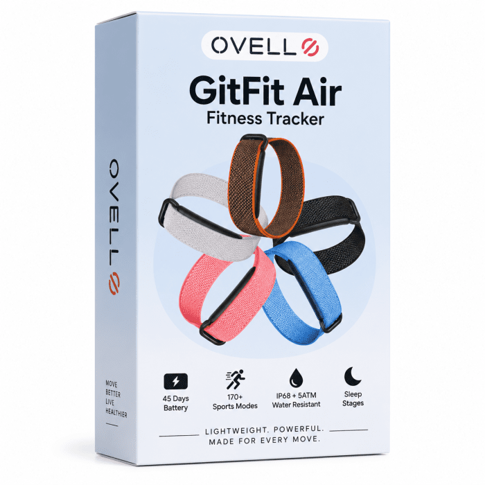 Ovello Gitfit Air Fitness Band Box - Ovello Gitfit Air GF10 Fitness Band