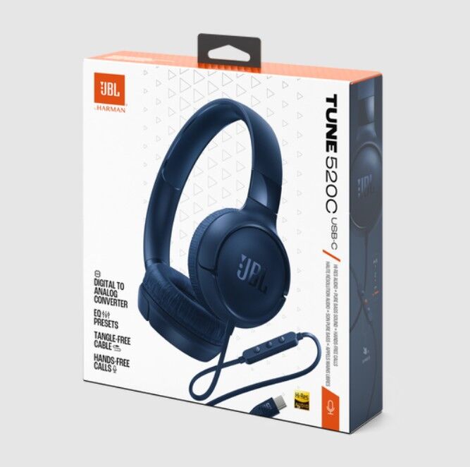 - JBL Tune 520C – USB-C Wired on-Ear Headphones JBL Tune 520C – USB-C Wired on-Ear Headphones - Image 4