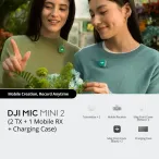 DJI Mic Mini 2 Compact Wireless Microphone for Camera & Smartphone 10 DJI Mic Mini 2 (2 TX + 1 Mobile RX + Charging Case)