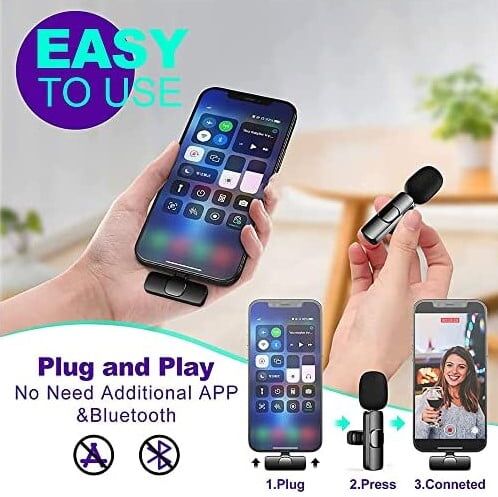 5 - K9 2 in 1 Dual Lavalier Microphone Mic Plug & Play