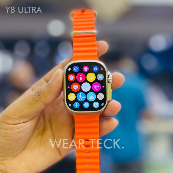 4 - Y8 Ultra Smart Watch | Most Demanding | Free Jelly Case