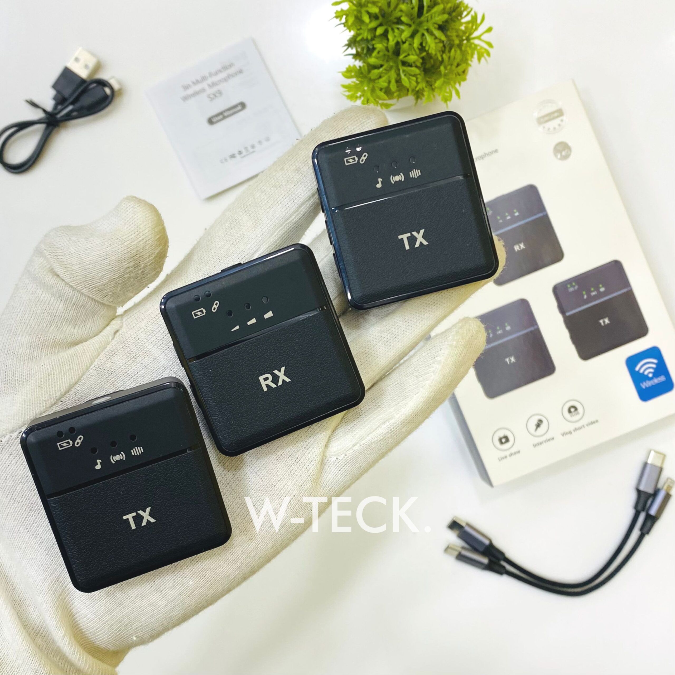 4 - SX9 Dual Wireless Microphone With Noise Cancellation