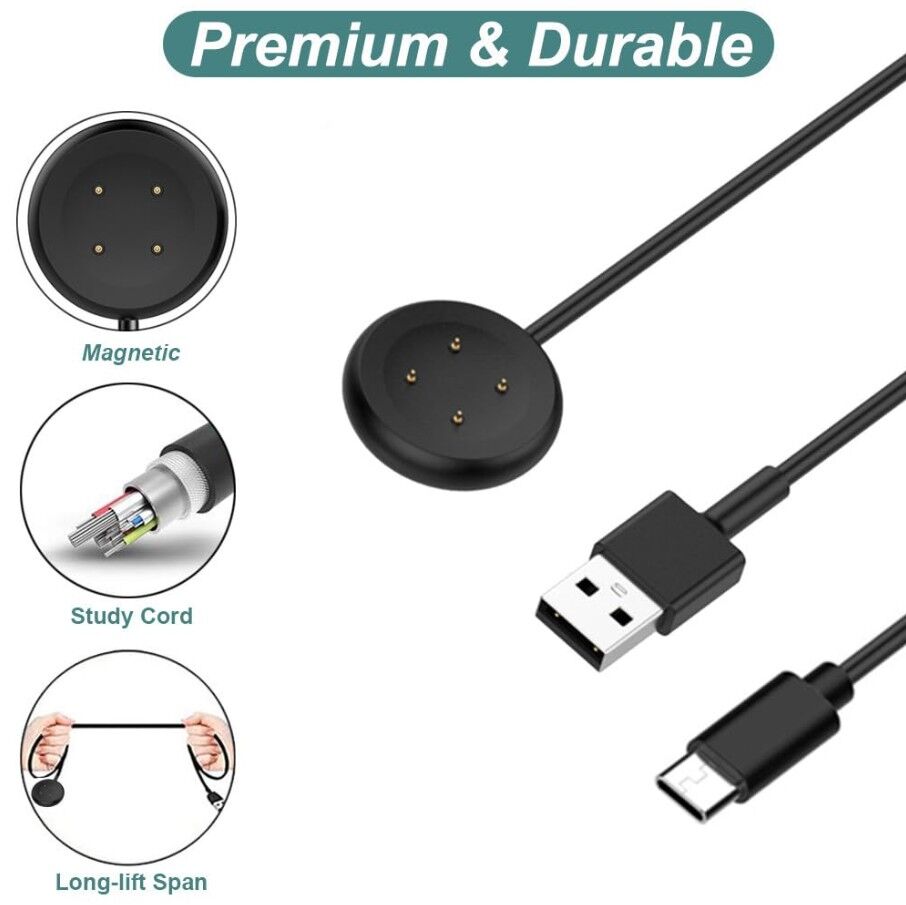 3 - Magnetic USB Charger for Google Pixel Watch 2 – Replacement Charging Cable (2nd Gen)