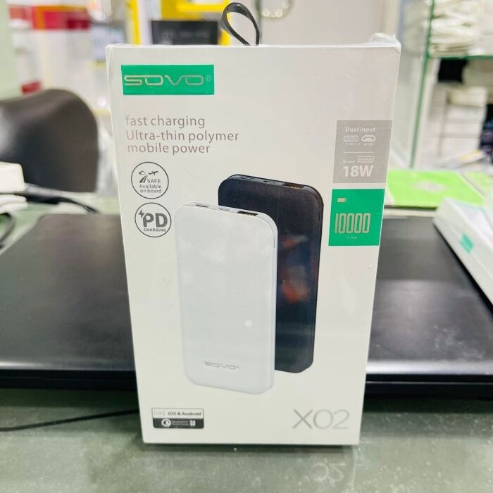 5 - Sovo X02 10000mAh Fast Charging Ultra-thin Polymer Mobile Power bank