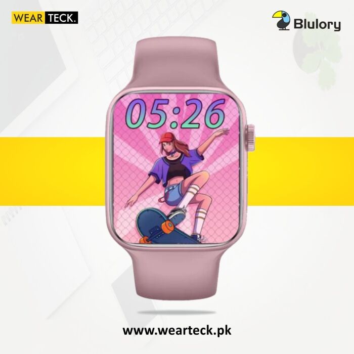 Pink - Blulory Glifo 8 Smart Watch | 2.01” Bezel Less Display