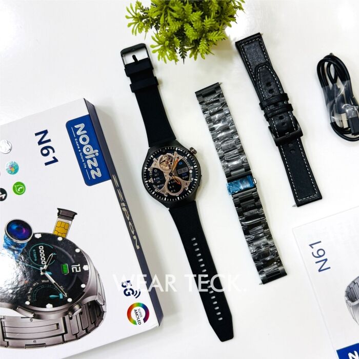 1 - Nodizz N61 5G Android Sim Watch | 6/64 GB Memory | Front Back Camera | Amoled Display