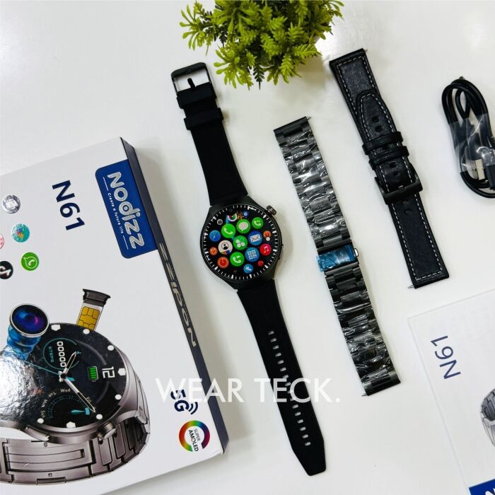 2 - Nodizz N61 5G Android Sim Watch | 6/64 GB Memory | Front Back Camera | Amoled Display