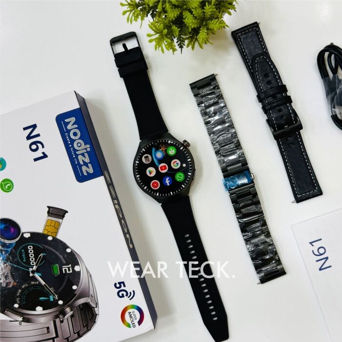 3 - Nodizz N61 5G Android Sim Watch | 6/64 GB Memory | Front Back Camera | Amoled Display