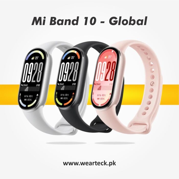 Display Mi Band 10 Smart Band with 1.72 inch AMOLED display in Pakistan