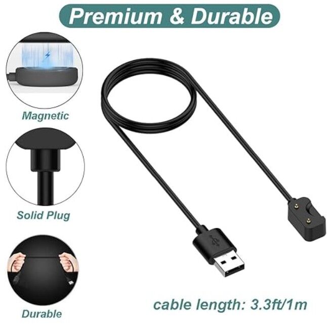 2 - 2 Pin Magnetic Charger for Galaxy Watch Fit 3