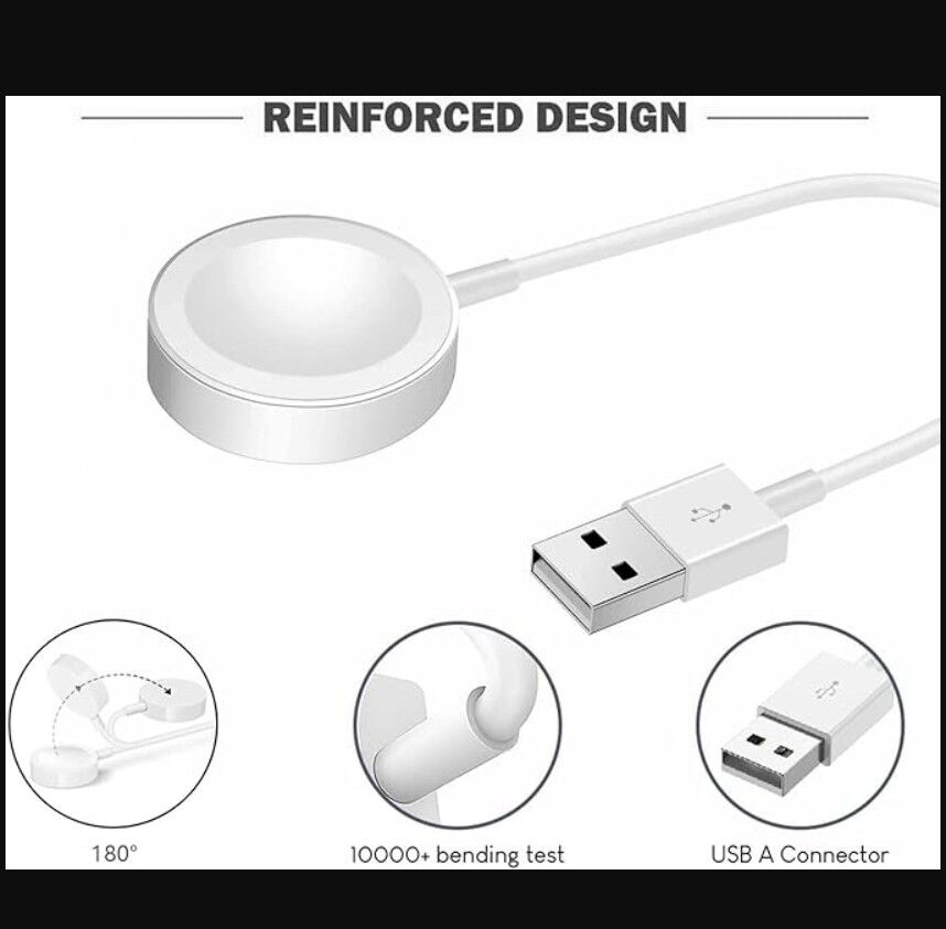 4 - Charger Cable for HK Series Smart Watch - HK11 - HK10 - HK9 - HK8 | Compatible with All HK Series Smart Watches Model