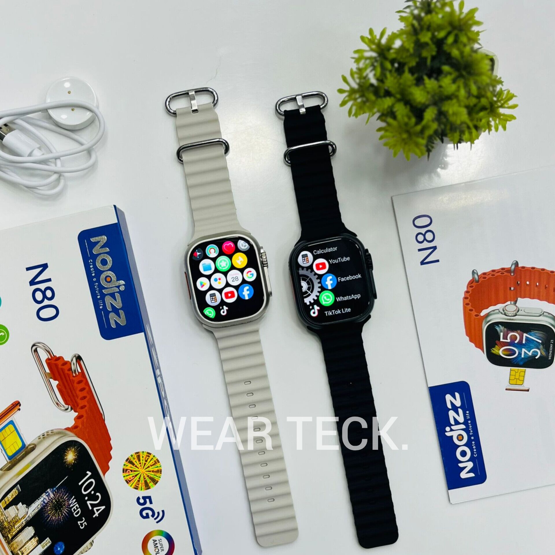 N80-1 - Nodizz N80 5G Android Sim Watch | 4/64 GB | Ultra Shape | No Camera