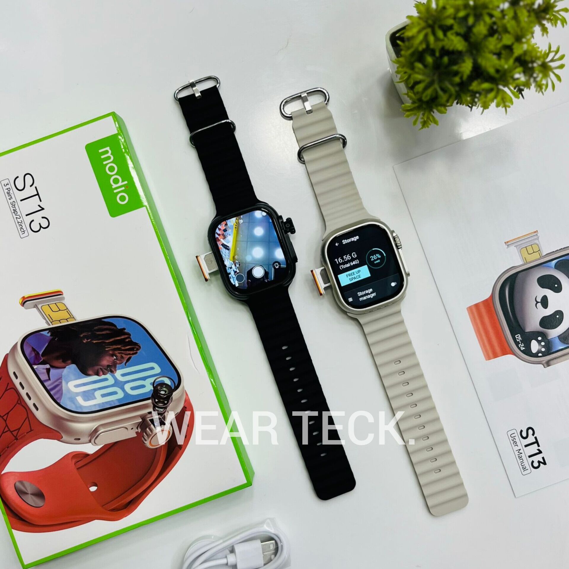 ST13-2 - Modio ST13 5G Android Sim Watch | 4/64 GB | 360 Rotating Camera