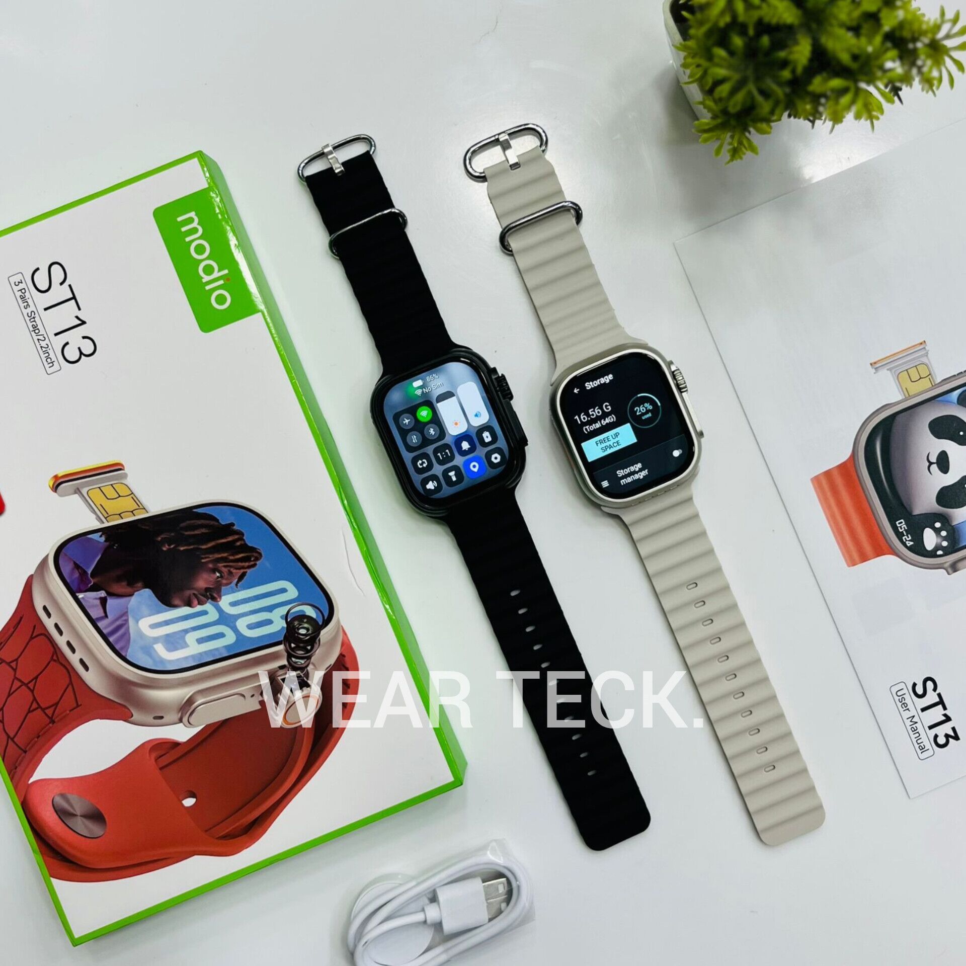 ST13-3 - Modio ST13 5G Android Sim Watch | 4/64 GB | 360 Rotating Camera