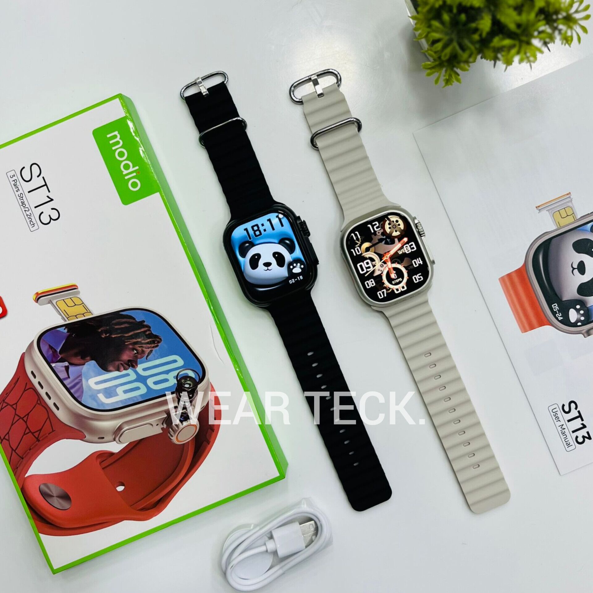 ST13 Main Product Display Image - Modio ST13 5G Android Sim Watch | 4/64 GB | 360 Rotating Camera