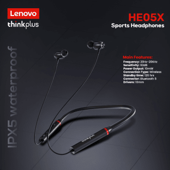 4 - Lenovo HE05x Original Bluetooth Neckband