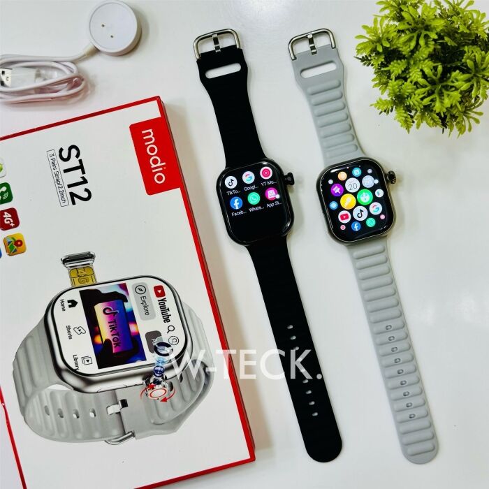 3 - ST12 Android SIm 5G Smart Watch | 4/64 Memory | 360 Rotating Camera