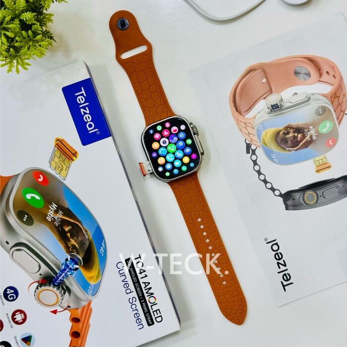4 - TC41 5G Android Watch | Curve Dial | Amoled Display | 6/64 GB Memory | 360 Rotating Camera