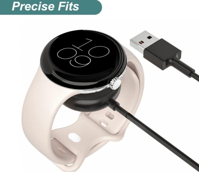 2 - Magnetic USB Charger for Google Pixel Watch – Replacement Charging Cable (1st Gen)