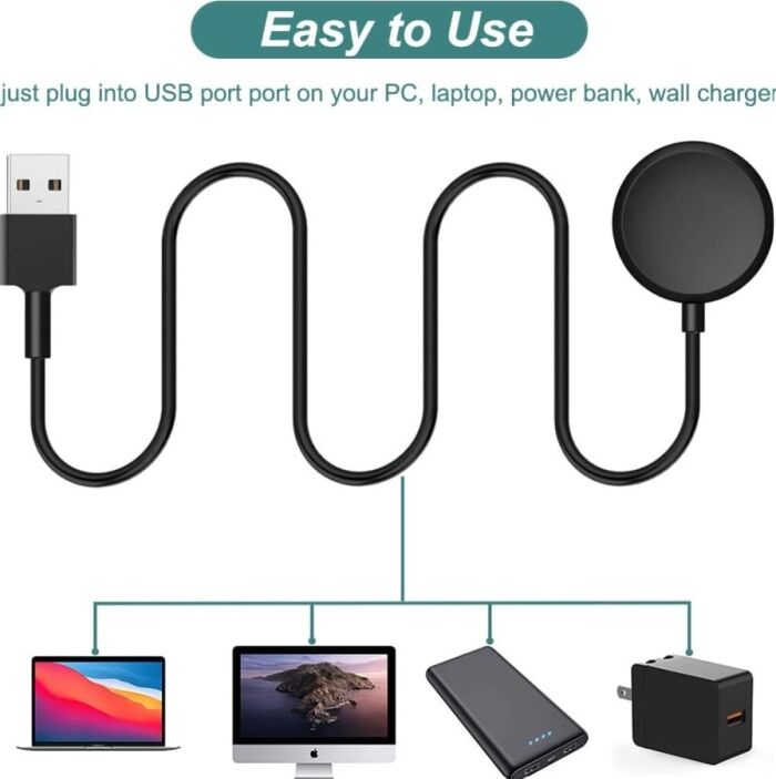 4 - Magnetic USB Charger for Google Pixel Watch – Replacement Charging Cable (1st Gen)