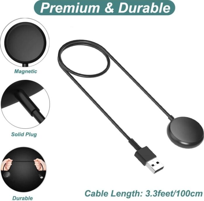 6 - Magnetic USB Charger for Google Pixel Watch – Replacement Charging Cable (1st Gen)