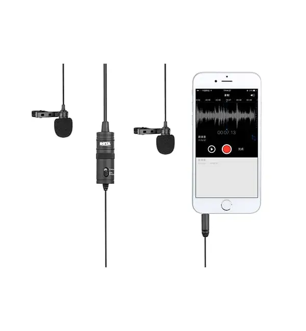 BOYA BY-M1DM Dual Omnidirectional Lavalier Microphone 3 - BOYA BY-M1DM Dual Omnidirectional Lavalier Microphone