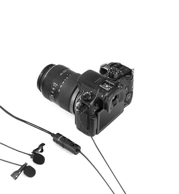 BOYA BY-M1DM Dual Omnidirectional Lavalier Microphone 4 - BOYA BY-M1DM Dual Omnidirectional Lavalier Microphone