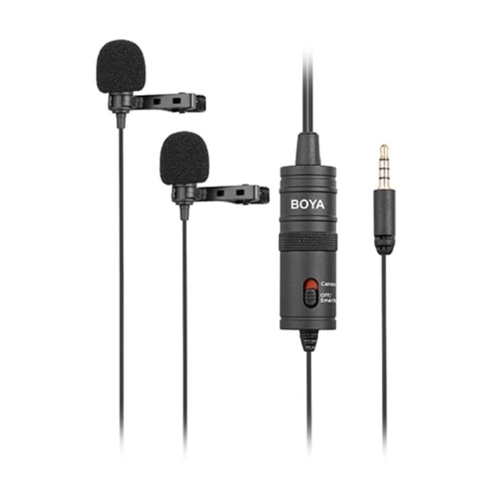2 - BOYA BY-M1DM Dual Omnidirectional Lavalier Microphone