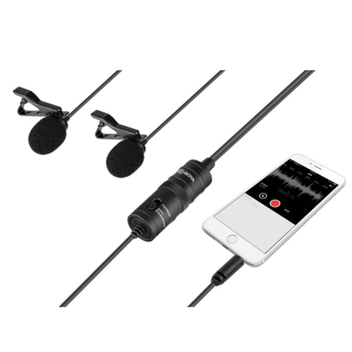 3 - BOYA BY-M1DM Dual Omnidirectional Lavalier Microphone