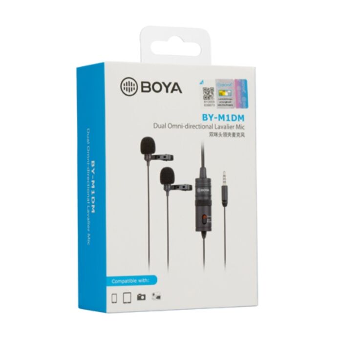 6 - BOYA BY-M1DM Dual Omnidirectional Lavalier Microphone