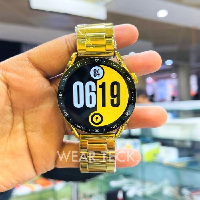 1 - G10 Max Smart Watch Gold | BT Calling | 3 Pairs of Straps
