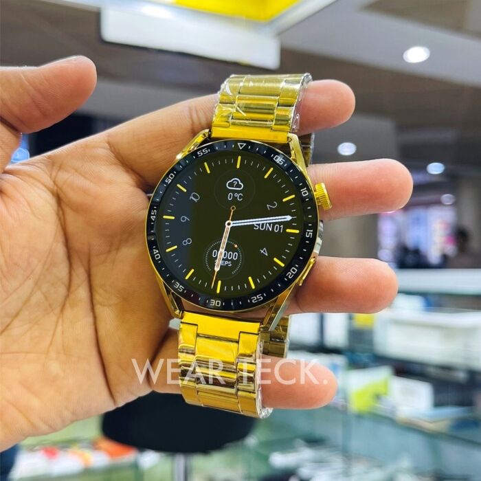 3 - G10 Max Smart Watch Gold | BT Calling | 3 Pairs of Straps