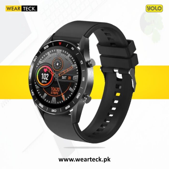 Black - Yolo Fortuner Pro Smart Watch - Bluetooth Calling