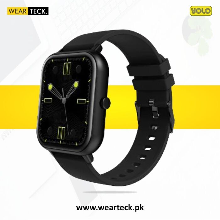 Black - Yolo Epic Smart Watch | Bluetooth Calling