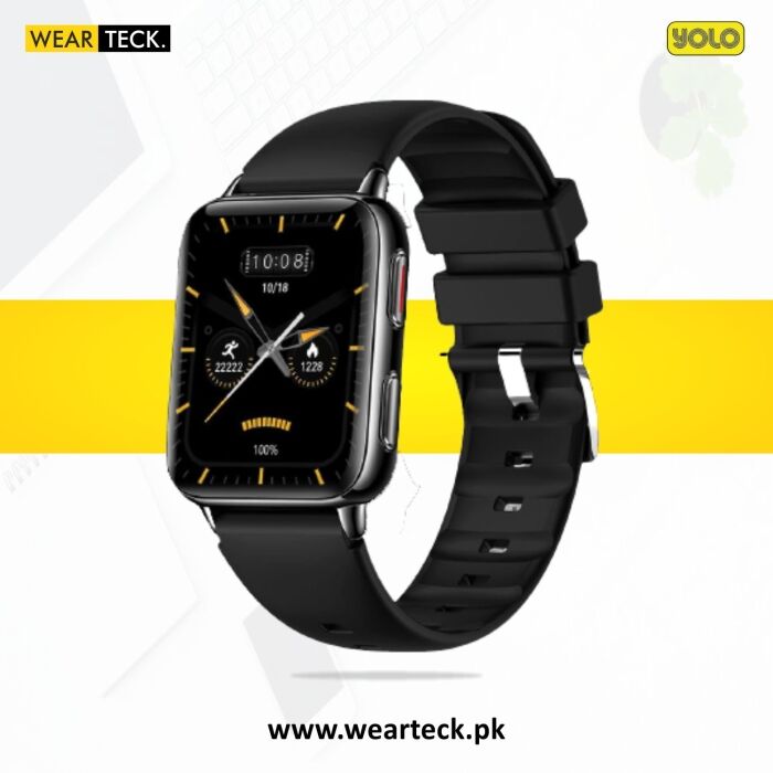 Black - Yolo Supreme Smart Watch | Super Amoled Display