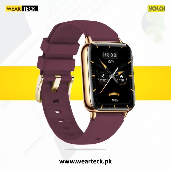 Gold - Yolo Supreme Smart Watch | Super Amoled Display