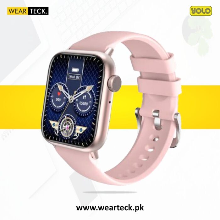 Pink - Yolo Watch Pro Max | Bluetooth Calling | Bezel Less Display