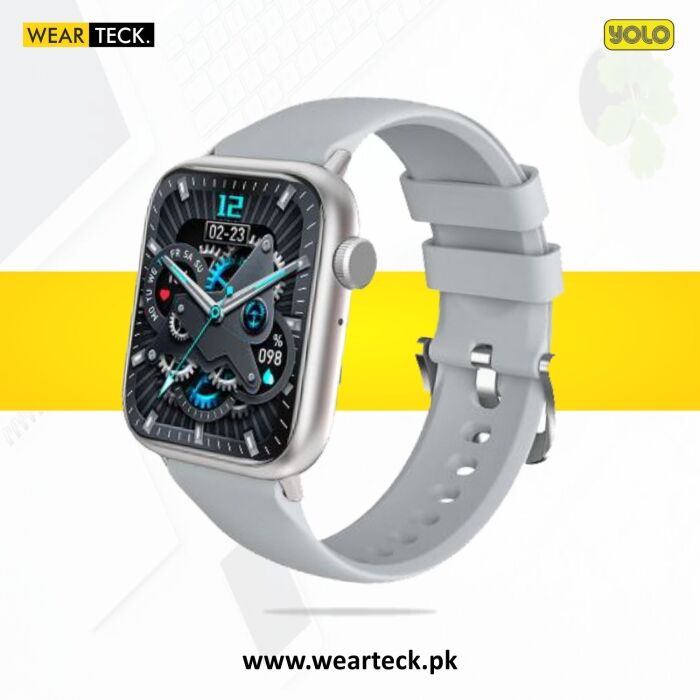 Silver - Yolo Watch Pro Max | Bluetooth Calling | Bezel Less Display