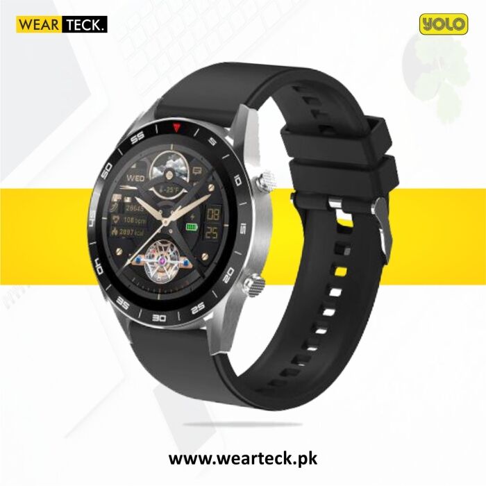 Silver - Yolo Fortuner Pro Smart Watch - Bluetooth Calling