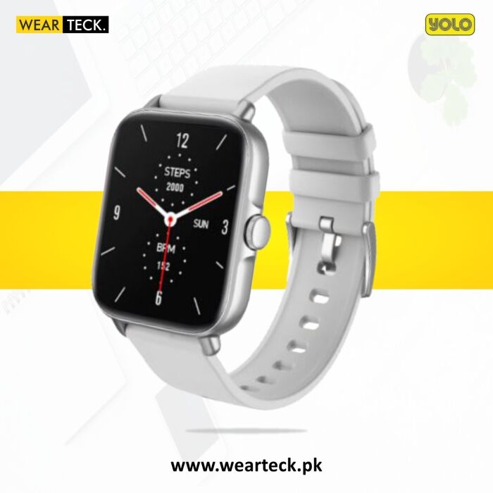 Silver - Yolo Watch Pro Smart Watch | Bluetooth Calling