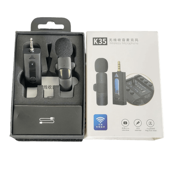 1 - K35 Wireless Lavalier Lapel Noise Reduction Single Microphone | 3.5mm
