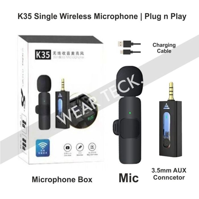 WhatsApp Image 2023-07-14 at 5.47.08 AM - K35 Wireless Lavalier Lapel Noise Reduction Single Microphone | 3.5mm